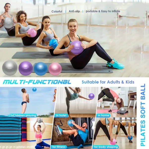 Pilates Ball Anwendung Gruppe alle Farben