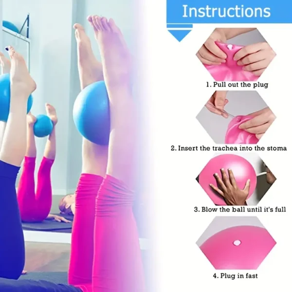 Pilates Ball Anwendung Füsse Blau