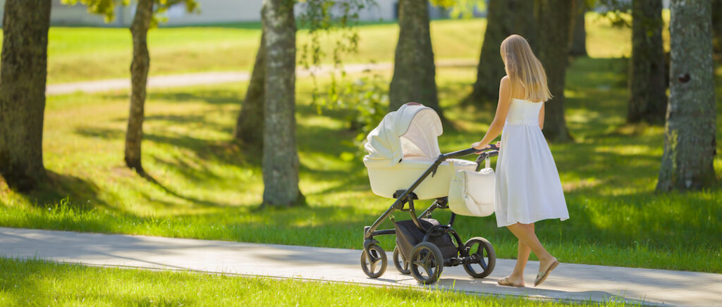Sommer mit Baby Kinderwagen