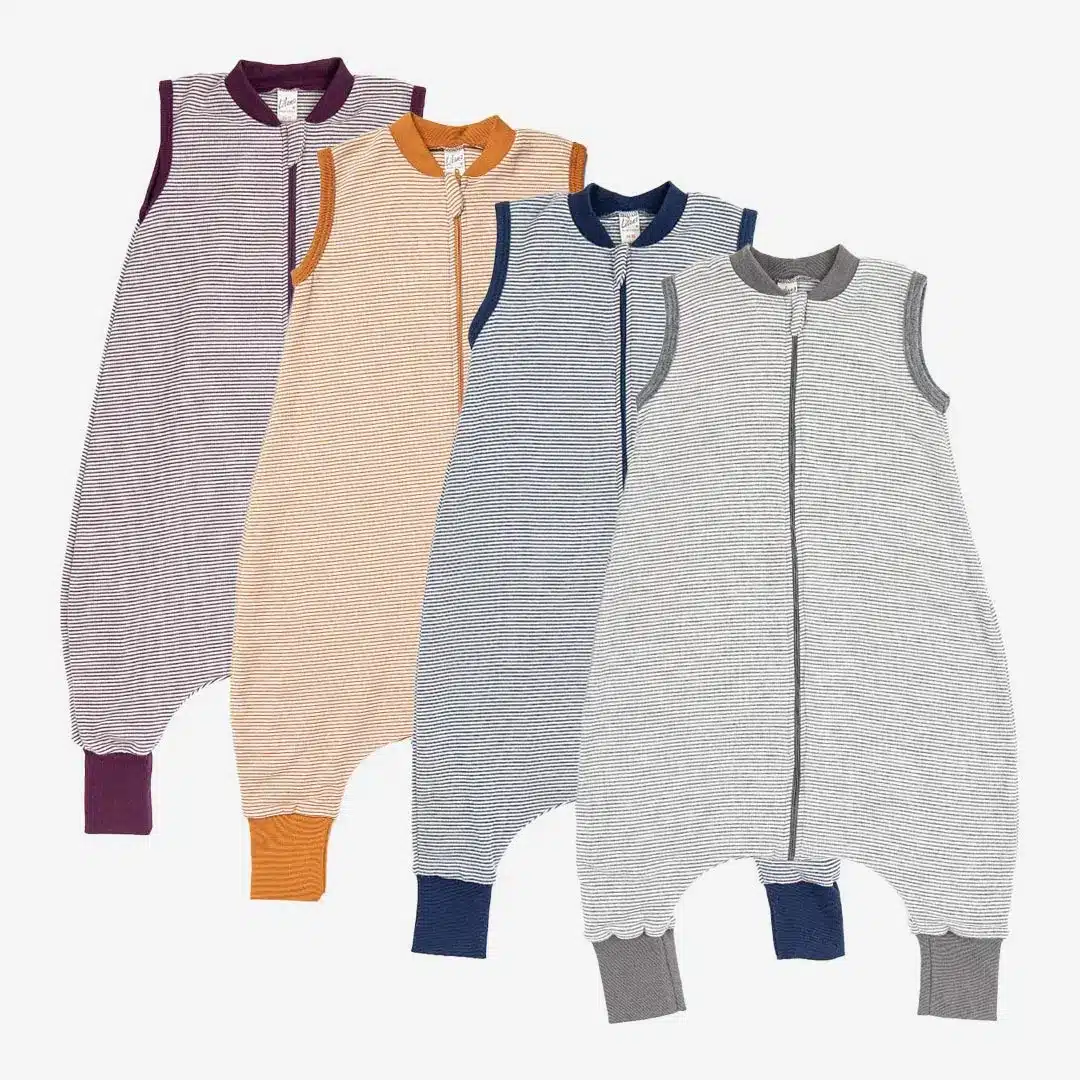 Lilano schlafsack-aermelfrei-mit-fuss-wolle-seide-ringel.